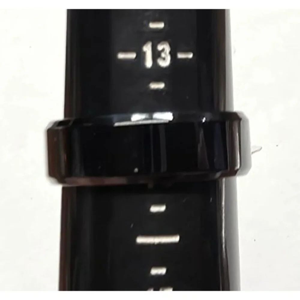 New w Tag Big Mens Black Band Ring Size 14 Sleek‎ Thumb Polished Wedding Shiny